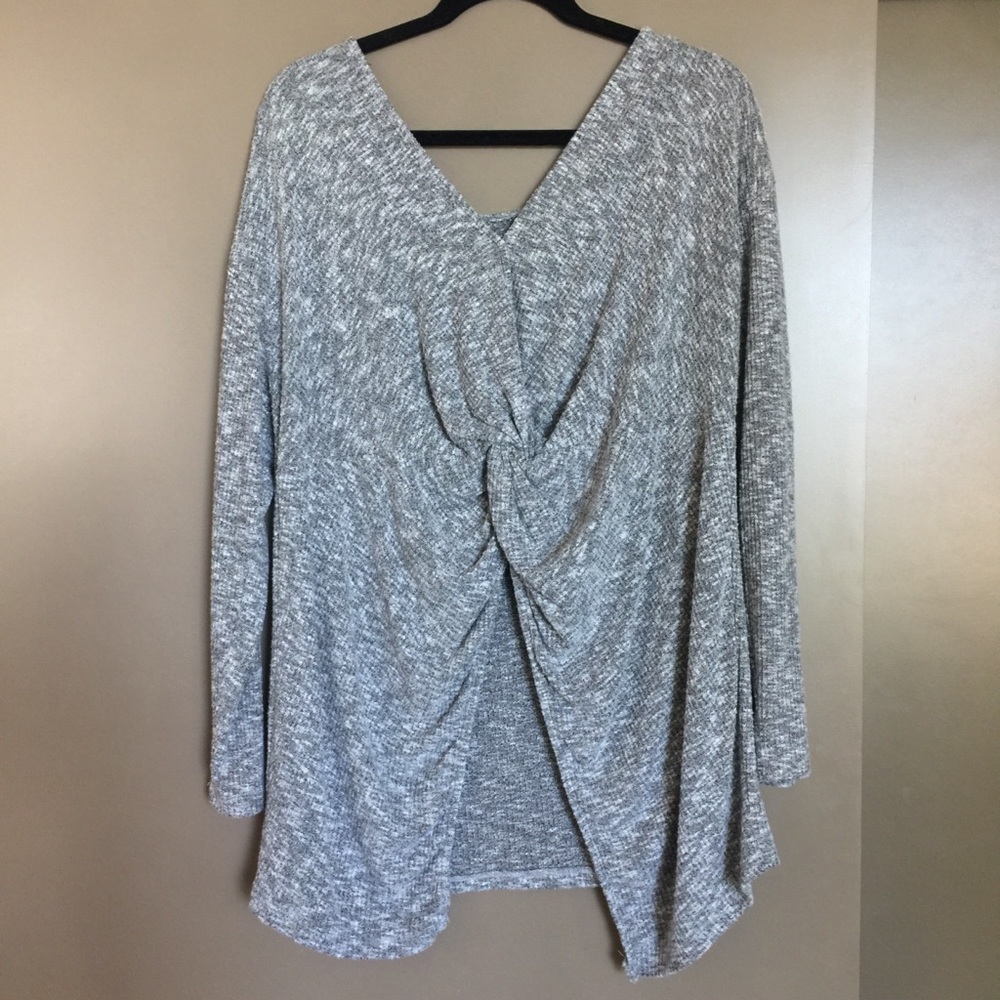 Gibson Back Knot Cozy Sweater